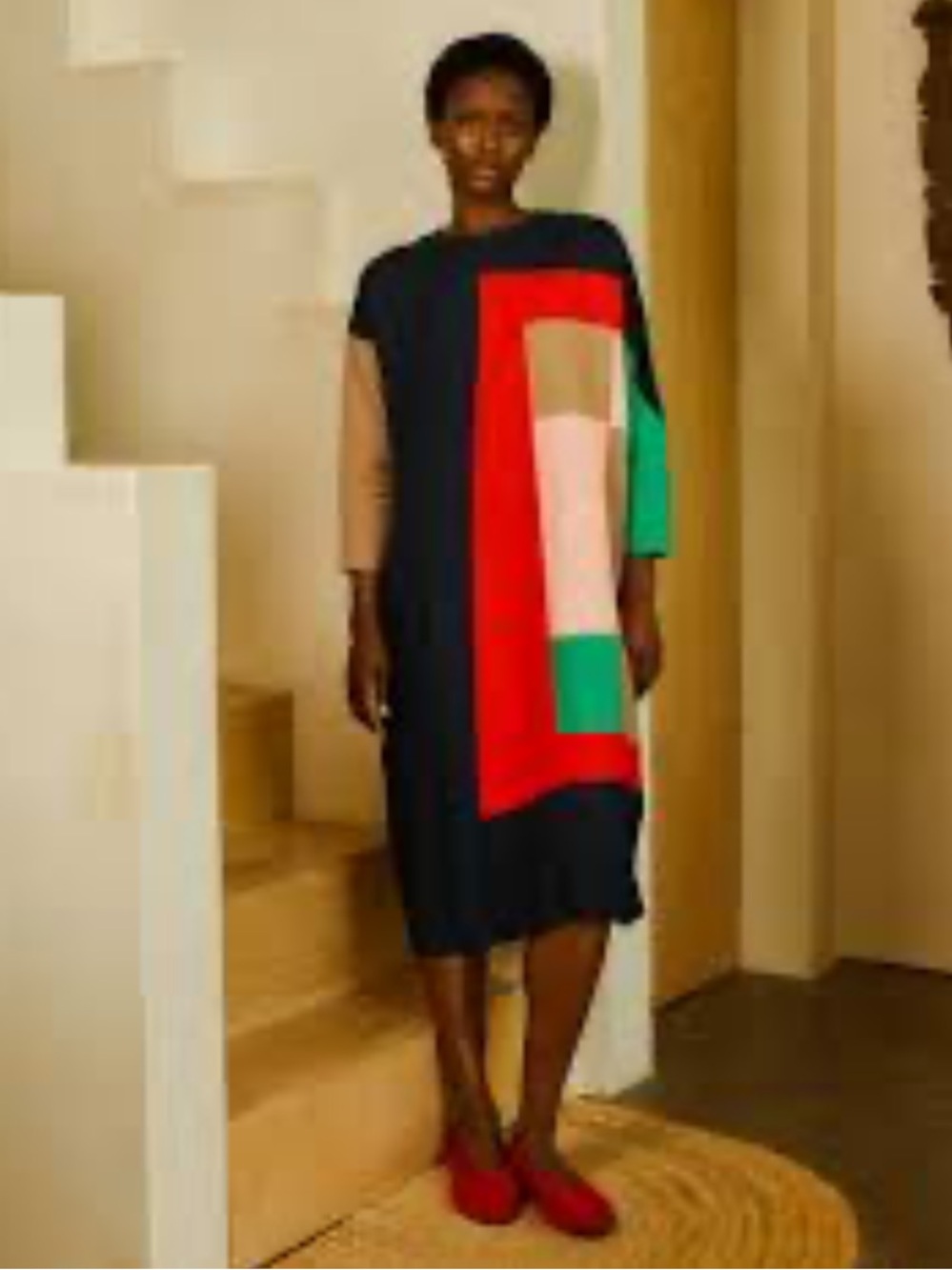 L.F. Markey Women’s The Aldon Linen Dress In Patchwork Applique Size Small S M L